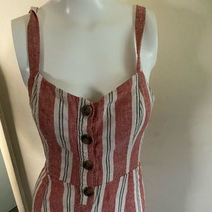 Striped summer jumpsuit